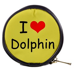 I Love Dolphin Mini Makeup Case by CowCowDemo