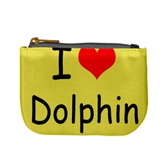 I Love Dolphin Coin Change Purse by CowCowDemo