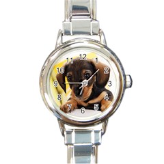 Dog3 Round Italian Charm Watch