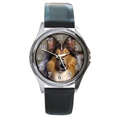 Dog4 Round Metal Watch