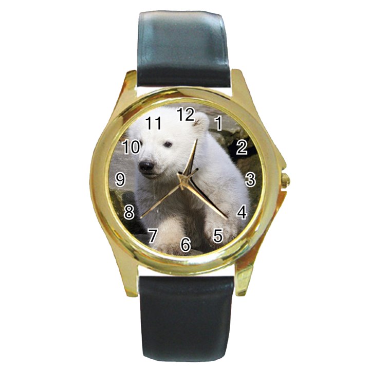 Bear3 Round Gold Metal Watch