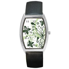 Flower1 Barrel Style Metal Watch