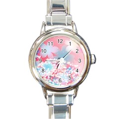 Flower2 Round Italian Charm Watch