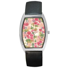 Flower3 Barrel Style Metal Watch