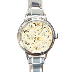 Flower4 Round Italian Charm Watch