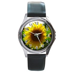 Flower2 Round Metal Watch