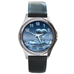 Water2 Round Metal Watch Front