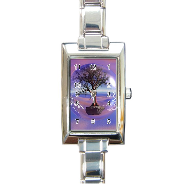 Tree3 Rectangular Italian Charm Watch