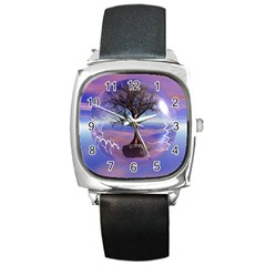 Tree3 Square Metal Watch