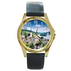 Land5 Round Gold Metal Watch