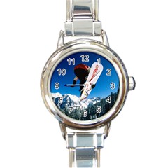 Snowboard Sport Airborne Classic Elegant Ladies Watch (round)