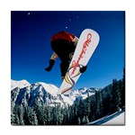 Snowboard Sport Airborne Ceramic Tile Front