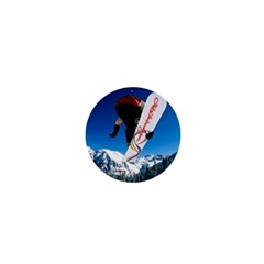 Snowboard Sport Airborne Mini Button (round) by ArtsCafecom3