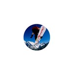 Snowboard Sport Airborne Mini Button (Round) Front