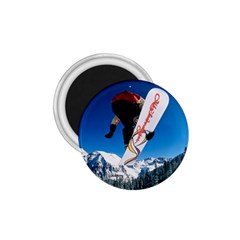 Snowboard Sport Airborne Small Magnet (round)