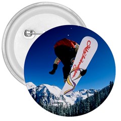 Snowboard Sport Airborne Large Button (round) by ArtsCafecom3