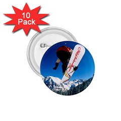 Snowboard Sport Airborne 10 Pack Small Button (round) by ArtsCafecom3