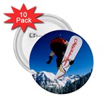 Snowboard Sport Airborne 10 Pack Regular Button (Round) Front