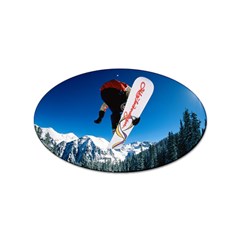 Snowboard Sport Airborne Sticker (oval)