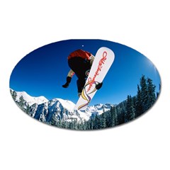 Snowboard Sport Airborne Magnet (oval)