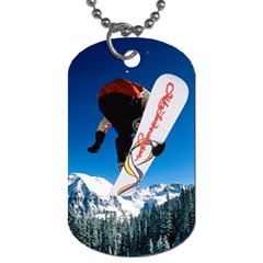 Snowboard Sport Airborne Dog Tag (one Side)