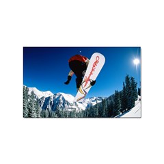 Snowboard Sport Airborne Sticker Rectangular (10 Pack)