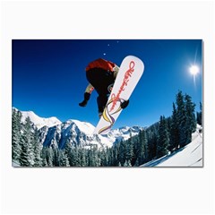 Snowboard Sport Airborne Postcards 5  X 7  (pkg Of 10)