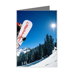 Snowboard Sport Airborne Mini Greeting Card