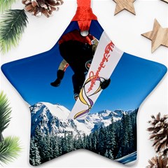 Snowboard Sport Airborne Star Ornament (two Sides) by ArtsCafecom3