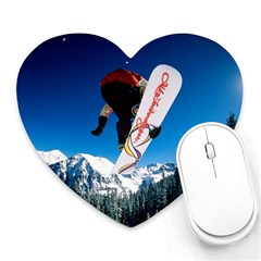 Snowboard Sport Airborne Mousepad (heart)