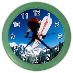 Snowboard Sport Airborne Color Wall Clock