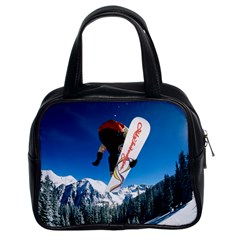 Snowboard Sport Airborne Classic Handbag (two Sides) by ArtsCafecom3