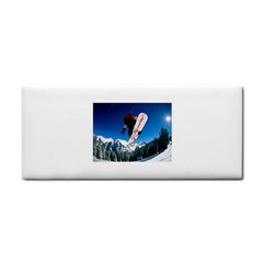 Snowboard Sport Airborne Hand Towel by ArtsCafecom3