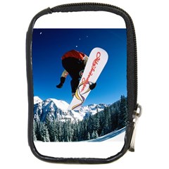 Snowboard Sport Airborne Compact Camera Leather Case by ArtsCafecom3