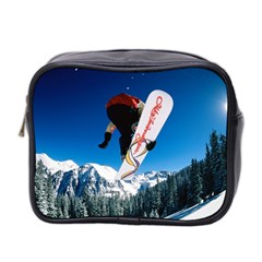 Snowboard Sport Airborne Mini Toiletries Bag (two Sides)