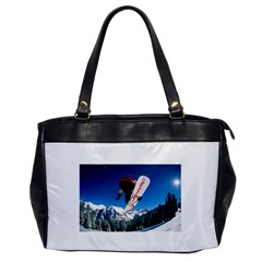 Snowboard Sport Airborne Oversize Office Handbag (one Side)