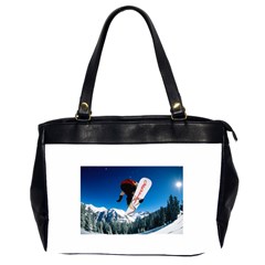 Snowboard Sport Airborne Oversize Office Handbag (two Sides)