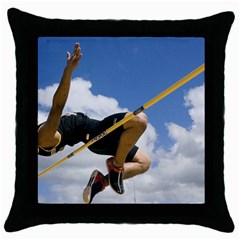 Jump  Black Throw Pillow Case