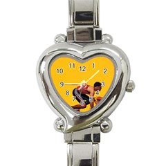 Running Sport Heart Italian Charm Watch