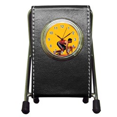 Running Sport Pen Holder Desk Clock