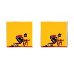 Running Sport Cufflinks (square)