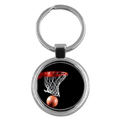 Basketball Hoops Key Chain (round)