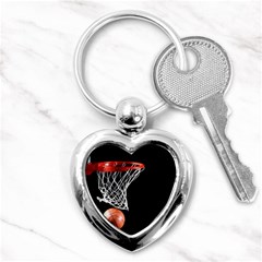 Basketball Hoops Key Chain (heart) by ArtsCafecom3