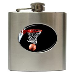 Basketball Hoops Hip Flask (6 Oz)