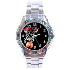 Basketball Hoops Stainless Steel Analogue Men’s Watch