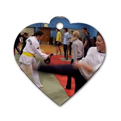 Martial Arts Dog Tag Heart (one Side)