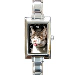 cat4 Rectangular Italian Charm Watch Front