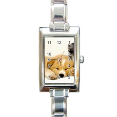 Dog2 Rectangular Italian Charm Watch