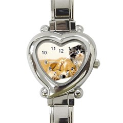 Dog2 Heart Italian Charm Watch