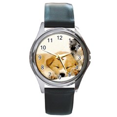 Dog2 Round Metal Watch